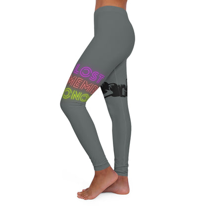 Women's Spandex Leggings: Racing Dark Grey