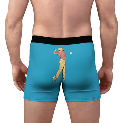 Men's Boxer Briefs: Golf Turquoise