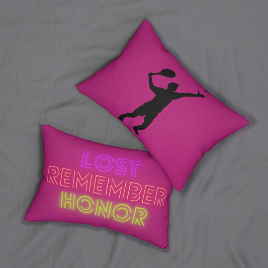 Spun Polyester Lumbar Pillow: Tennis Pink
