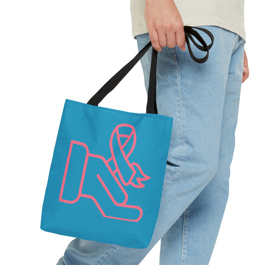 Tote Bag: Fight Cancer Turquoise