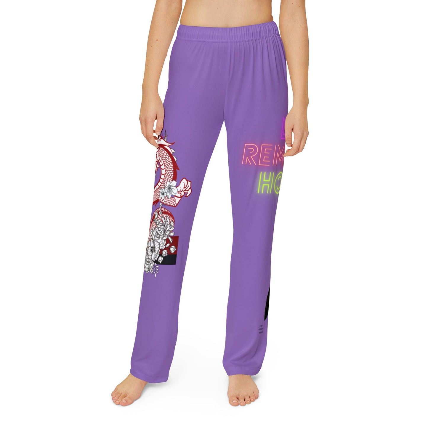 Kids Pajama Pants: Dragons Lite Purple