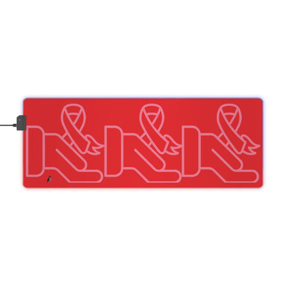 LED Gaming Mouse Pad: Fight Cancer Red