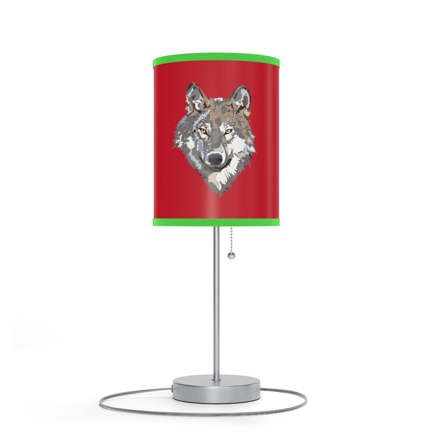 Lamp on a Stand, US|CA plug: Wolves Dark Red