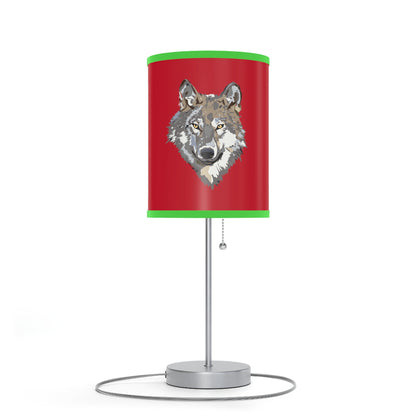 Lamp on a Stand, US|CA plug: Wolves Dark Red