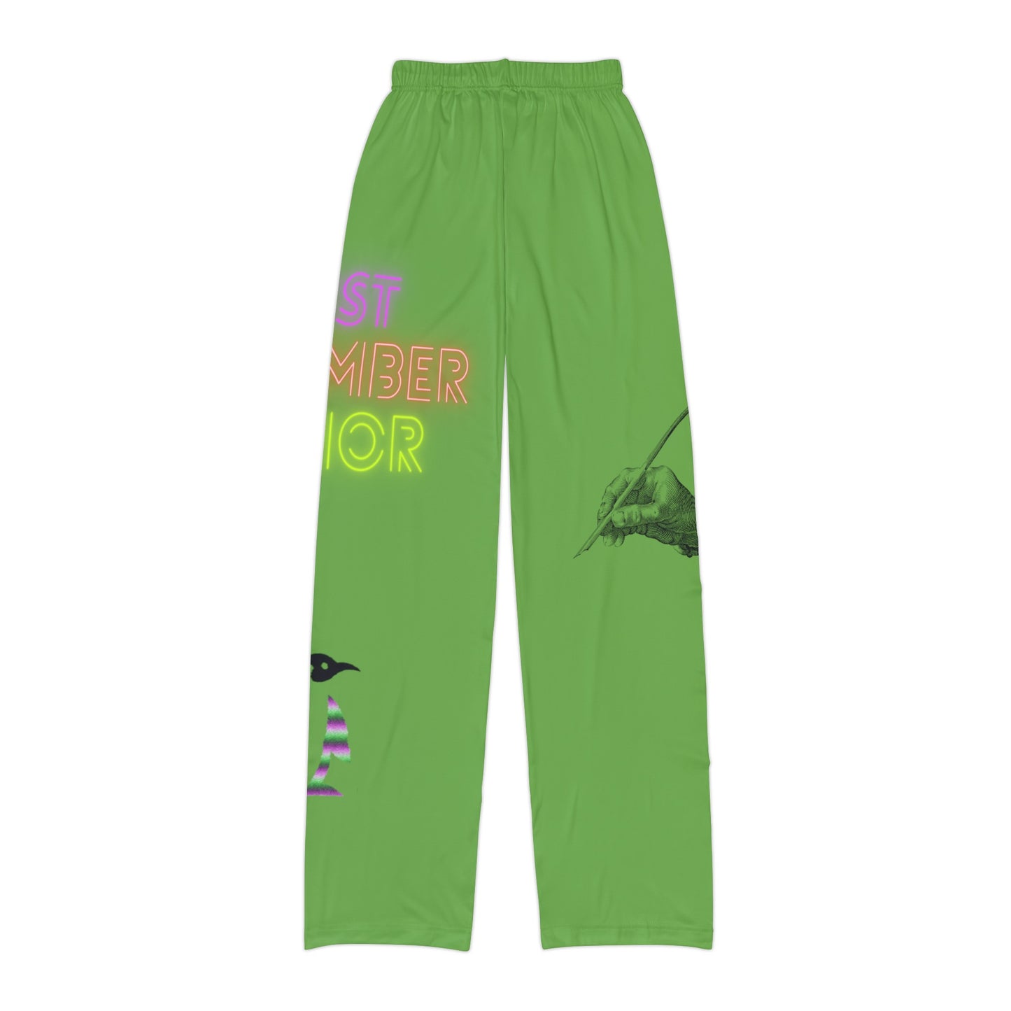 Kids Pajama Pants: Writing Green