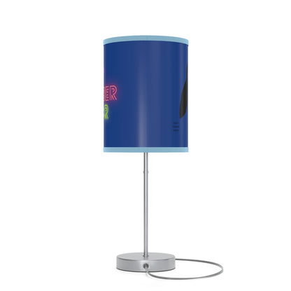 Lamp on a Stand, US|CA plug: Crazy Penguin World Logo Dark Blue