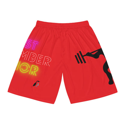 Basketball Shorts: Weightlifting Red