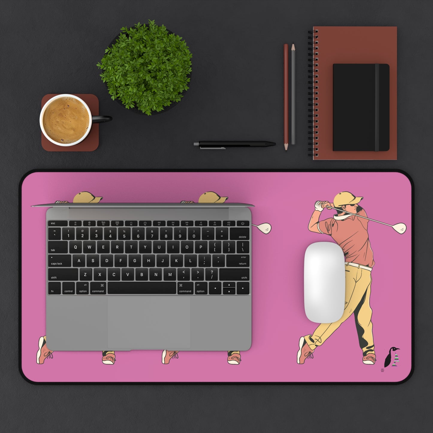 Desk Mat: Golf Lite Pink