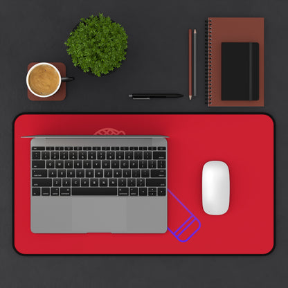 Desk Mat: Music Dark Red