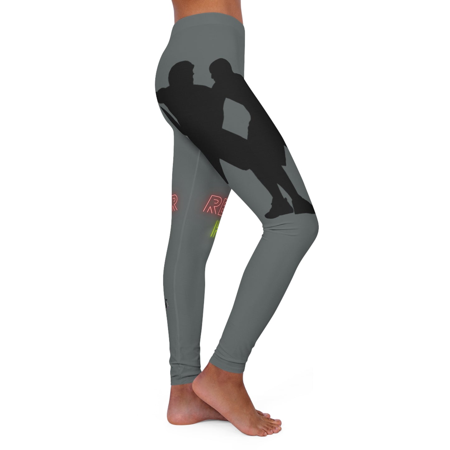 Women's Spandex Leggings: Basketball Dark Grey