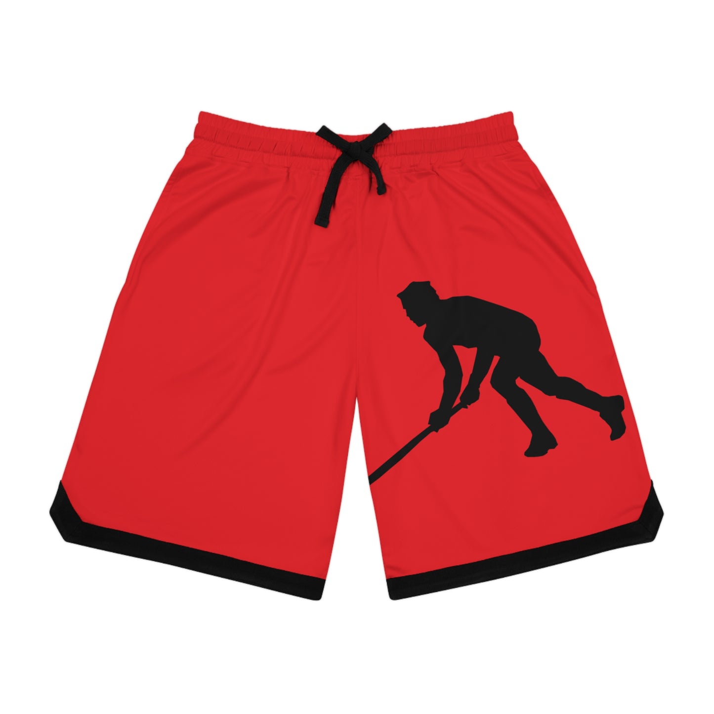 Basketball Rib Shorts: Hockey Red