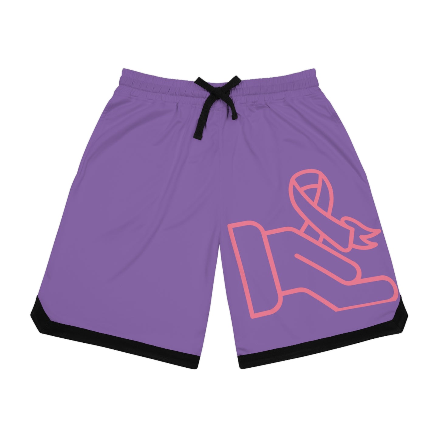 Basketball Rib Shorts: Fight Cancer Lite Purple