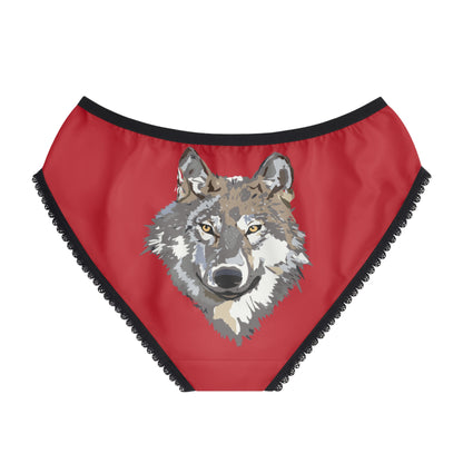 Women's Briefs: Wolves Dark Red