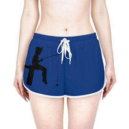 Women's Relaxed Shorts: Fishing Dark Blue