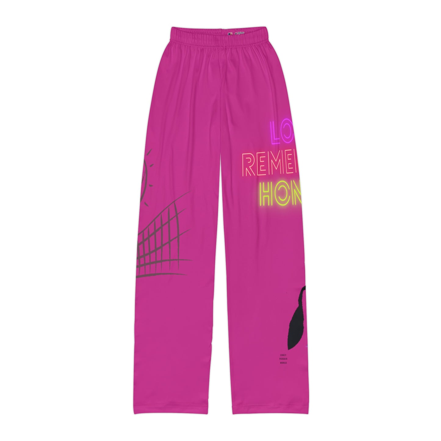 Kids Pajama Pants: Volleyball Pink