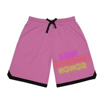 Basketball Rib Shorts: Lost Remember Honor Lite Pink