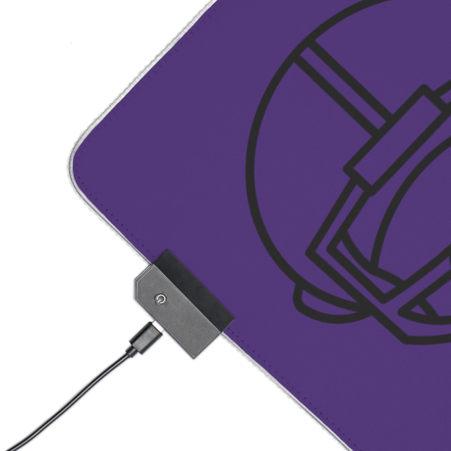 LED Gaming Mouse Pad: Football Purple