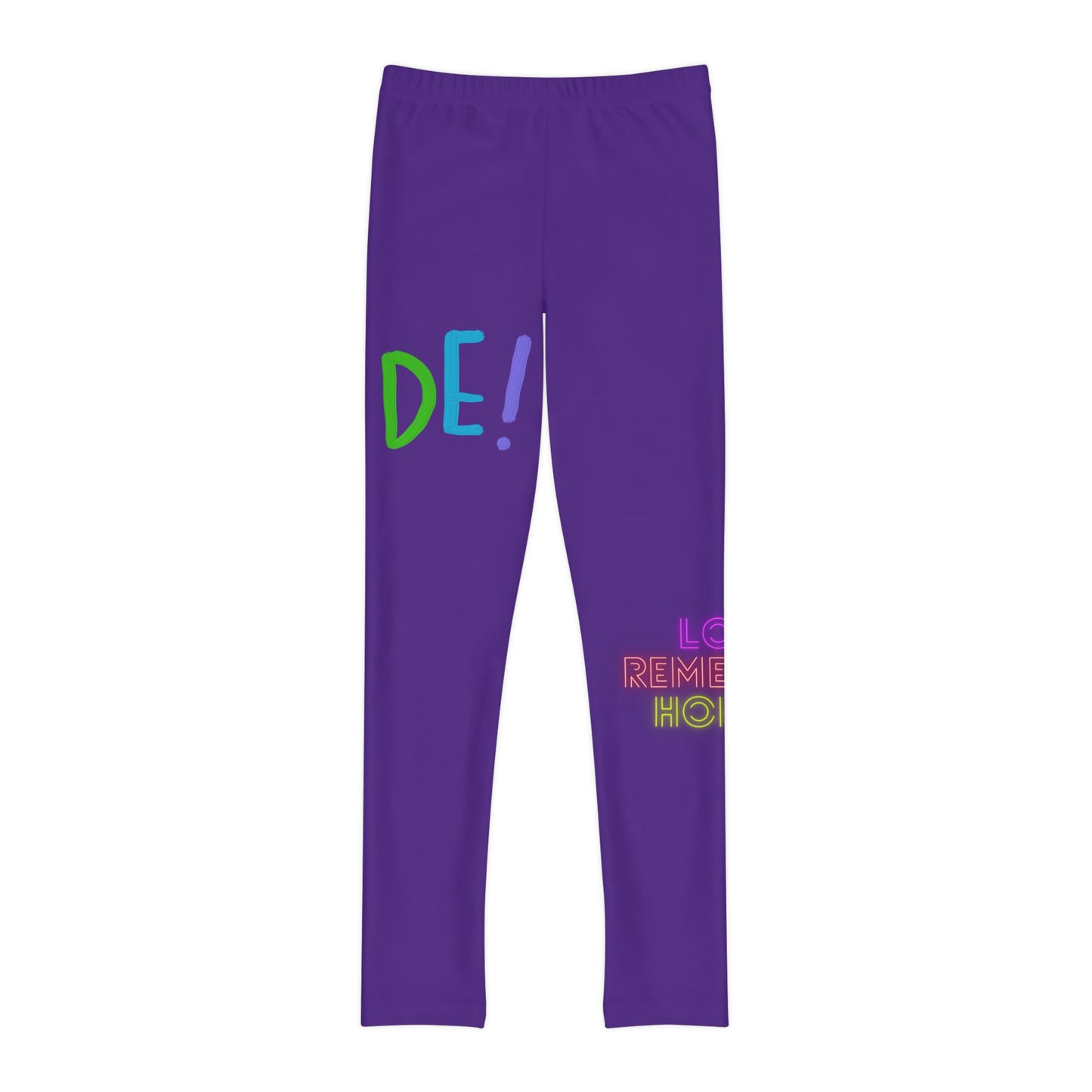 Youth Full-Length Leggings: LGBTQ Pride Purple