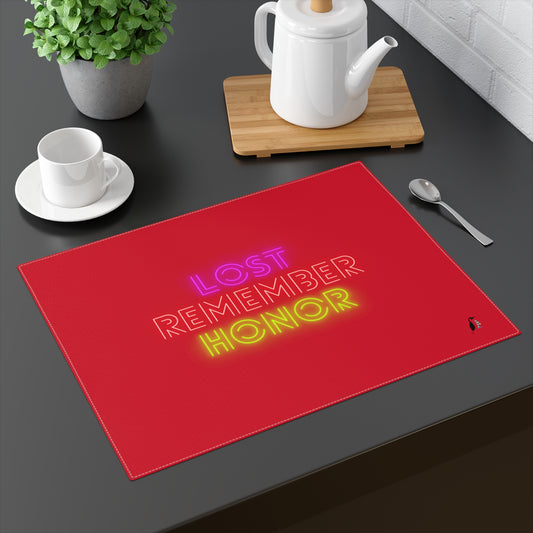 Placemat, 1pc: Lost Remember Honor Dark Red