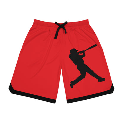 Basketball Rib Shorts: Baseball Red