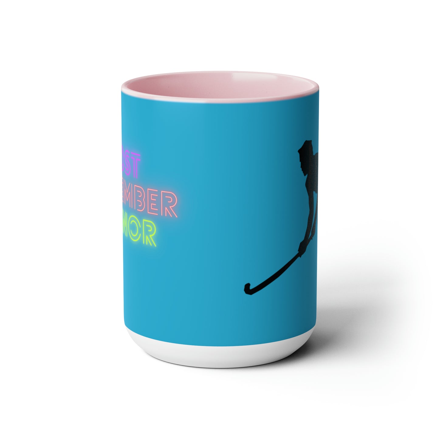 Two-Tone Coffee Mugs, 15oz: Hockey Turquoise