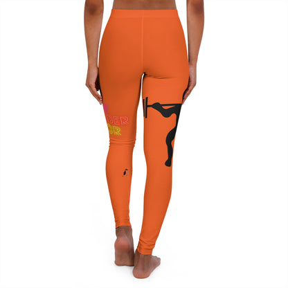 Women's Spandex Leggings: Weightlifting Orange