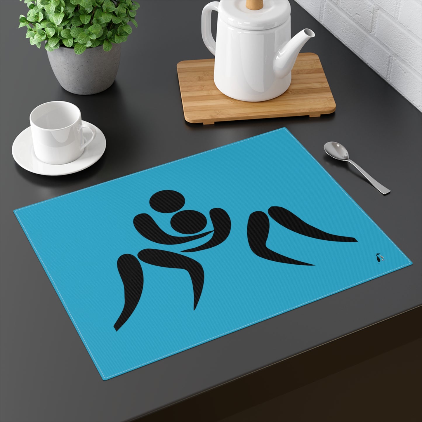 Placemat, 1pc: Wrestling Turquoise