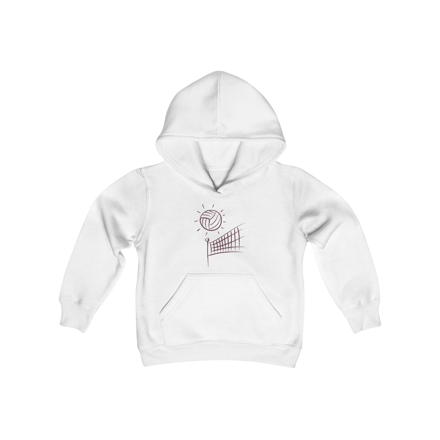 Youth Heavy Blend Hooded Sweatshirt: Volleyball 