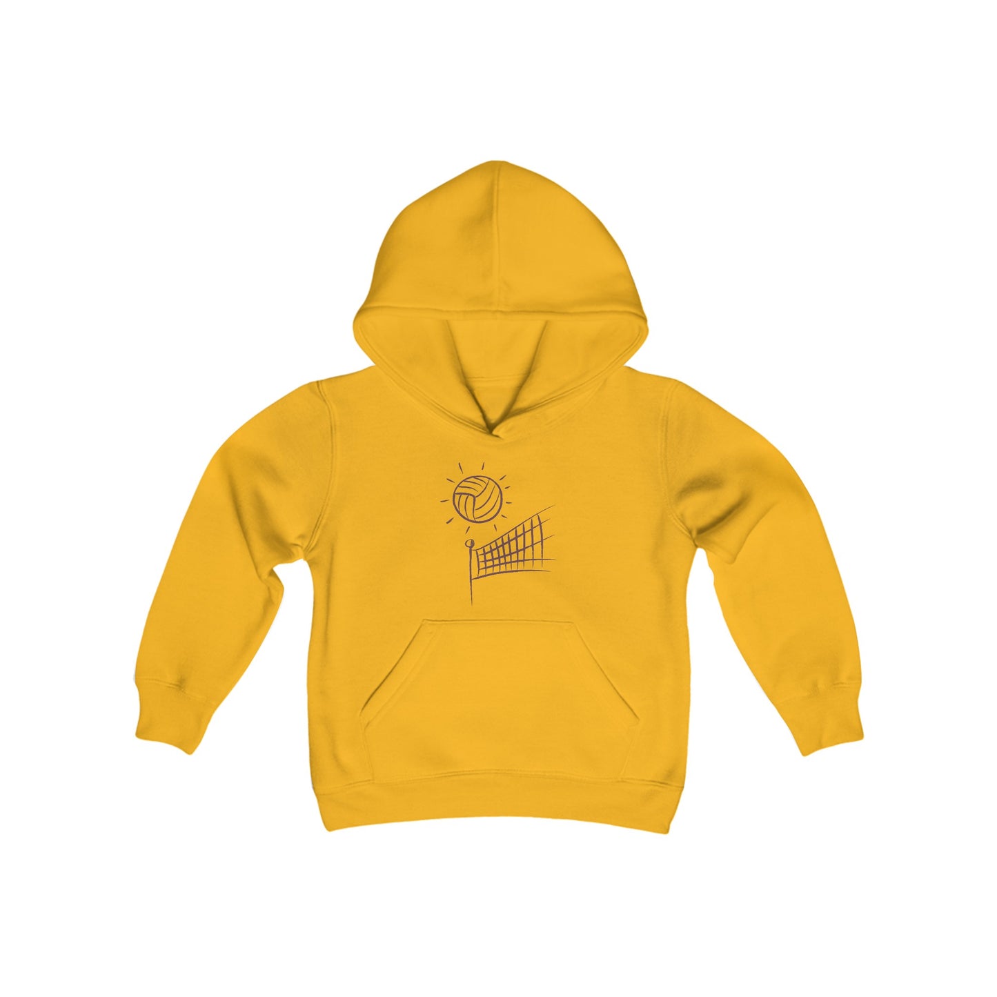 Youth Heavy Blend Hooded Sweatshirt: Volleyball 