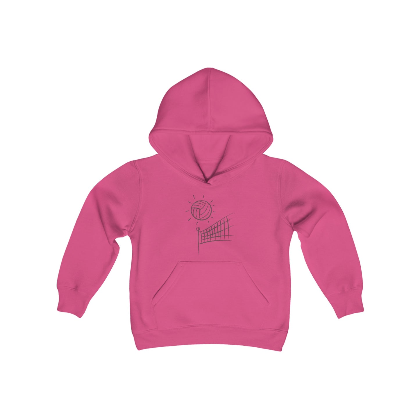 Youth Heavy Blend Hooded Sweatshirt: Volleyball 