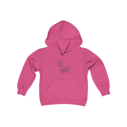 Youth Heavy Blend Hooded Sweatshirt: Volleyball