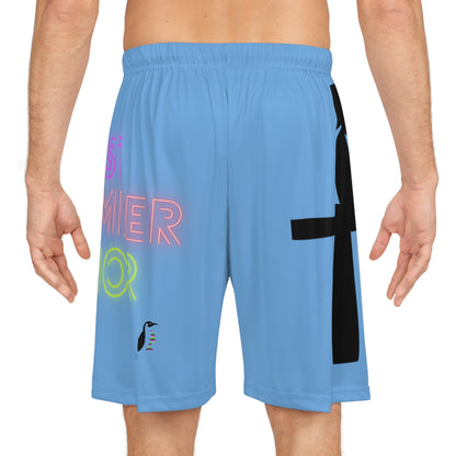 Basketball Shorts: Fishing Lite Blue