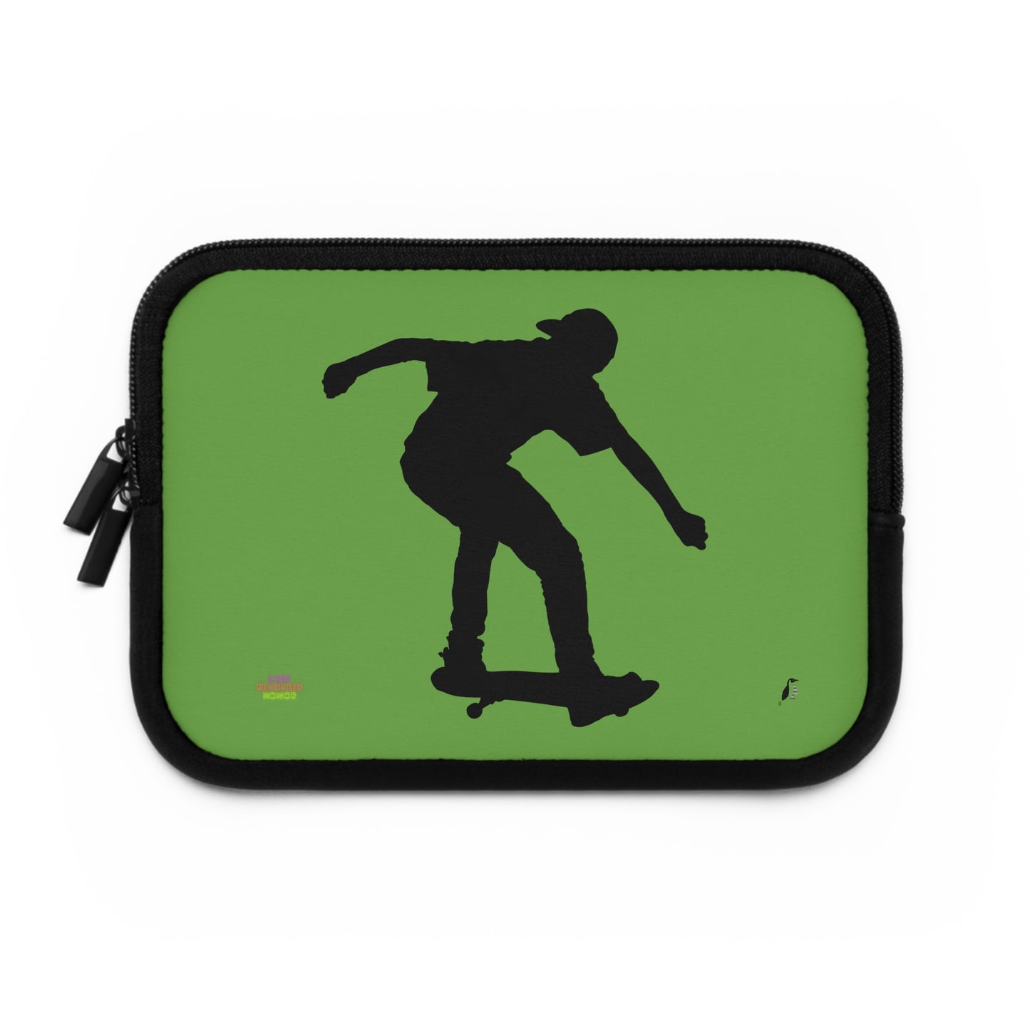 Laptop Sleeve: Skateboarding Green