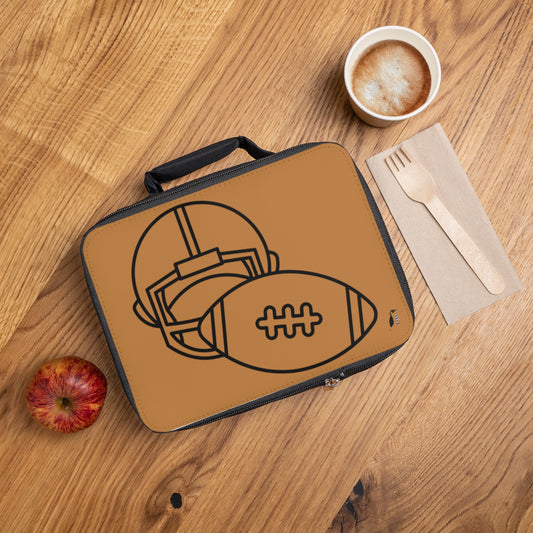 Lunch Bag: Football Lite Brown