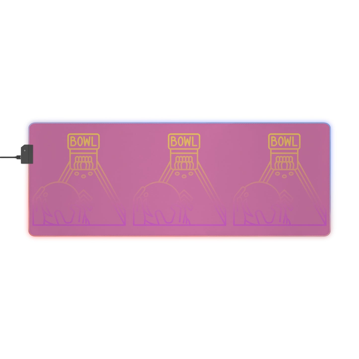 LED Gaming Mouse Pad: Bowling Lite Pink