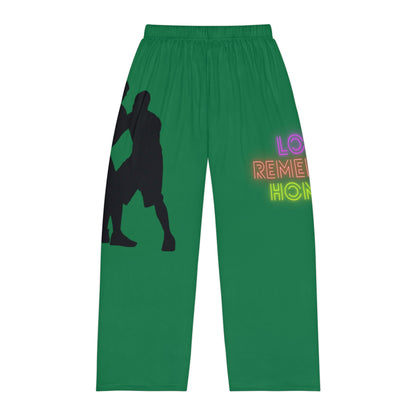 Men's Pajama Pants: Basketball Dark Green