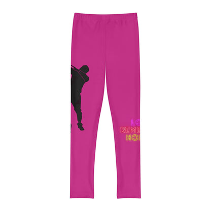 Youth Full-Length Leggings: Dance Pink