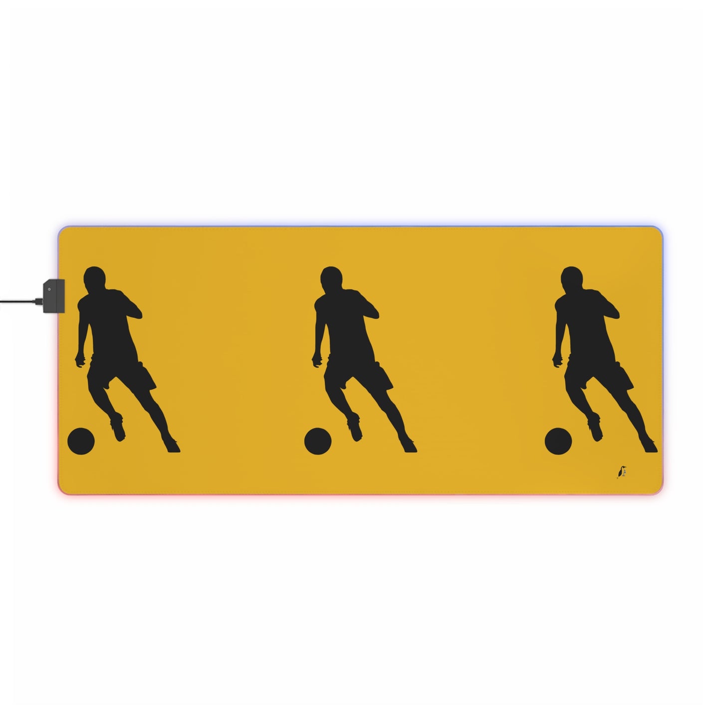 LED Gaming Mouse Pad: Soccer Yellow