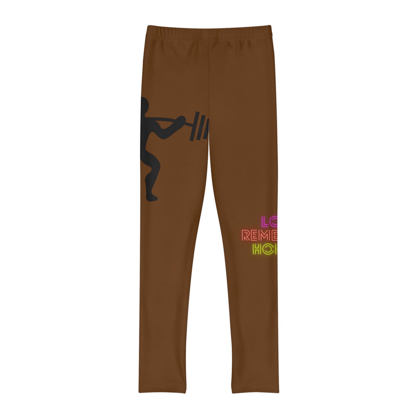 Youth Full-Length Leggings: Weightlifting Brown