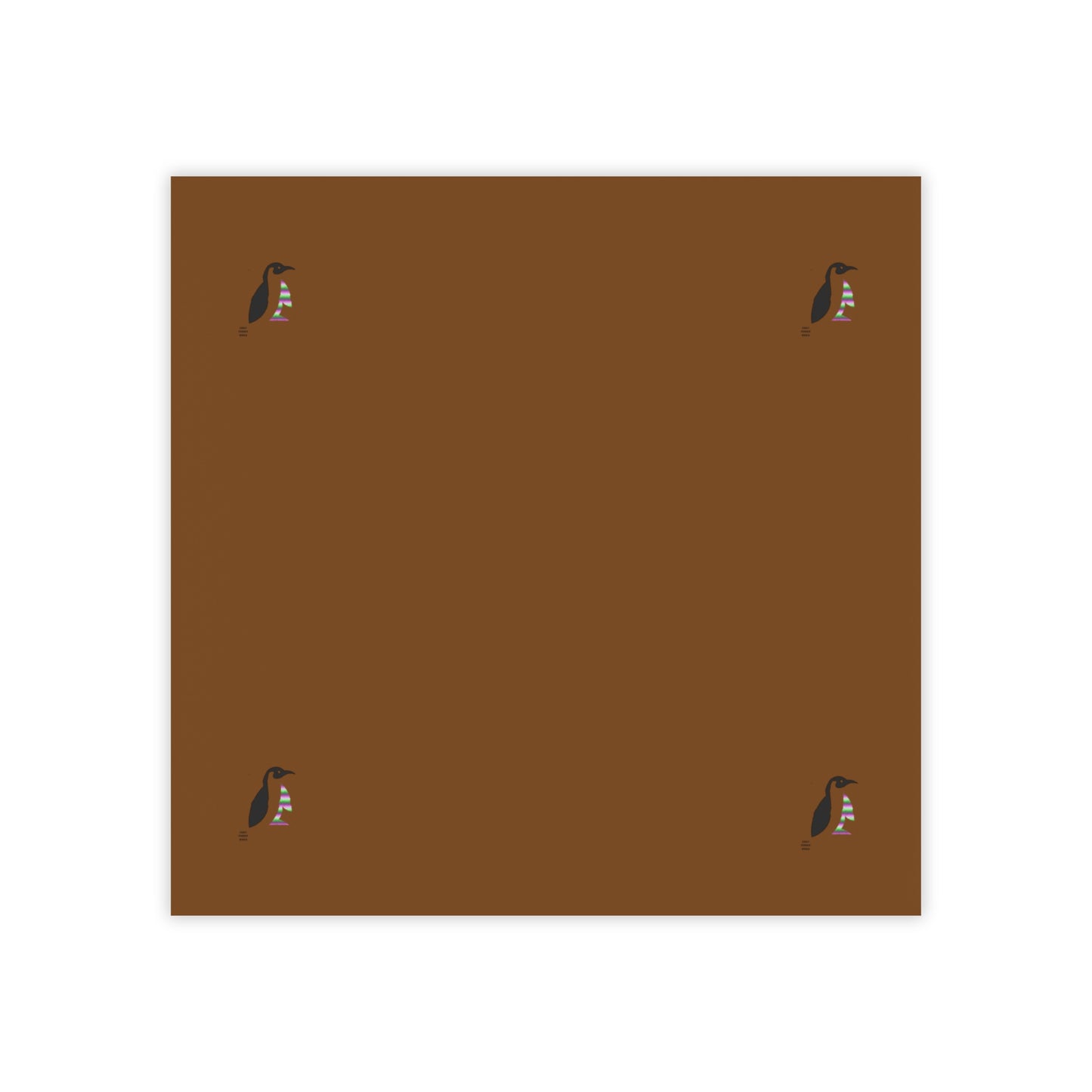 Post-it® Note Pads: Crazy Penguin World Logo Brown