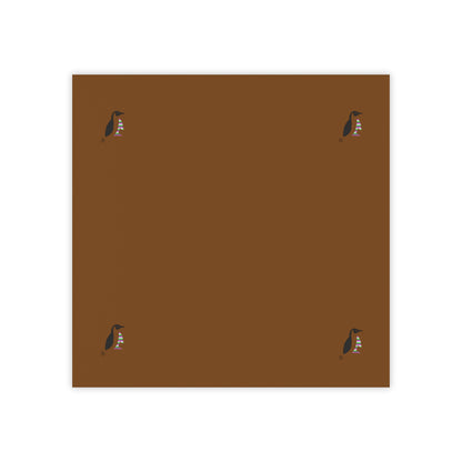 Post-it® Note Pads: Crazy Penguin World Logo Brown