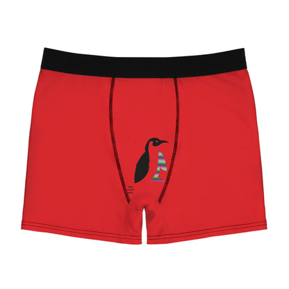 Men's Boxer Briefs: Hockey Red