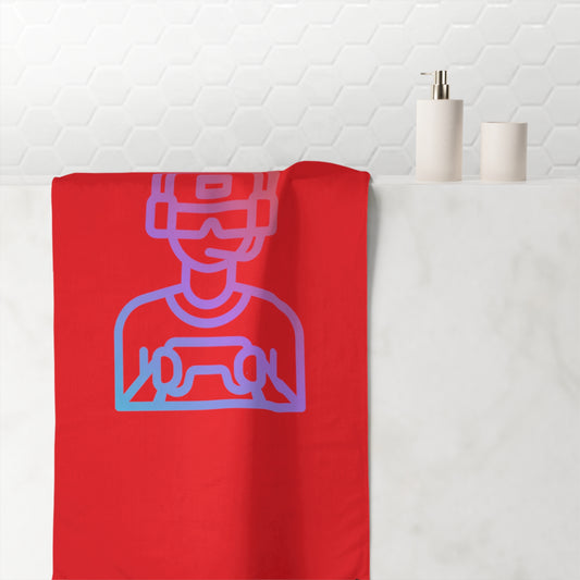 Mink-Cotton Towel: Gaming Red