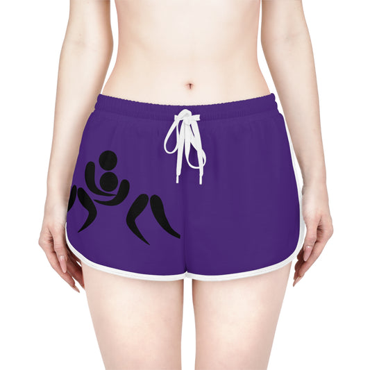 Women's Relaxed Shorts: Wrestling Purple
