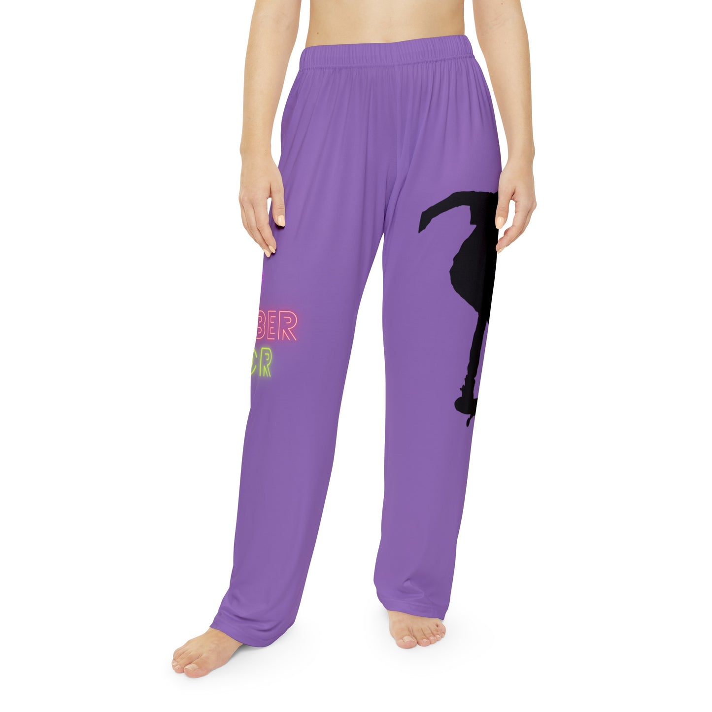 Pambabaeng Pajama Pants: Skateboarding Lite Purple