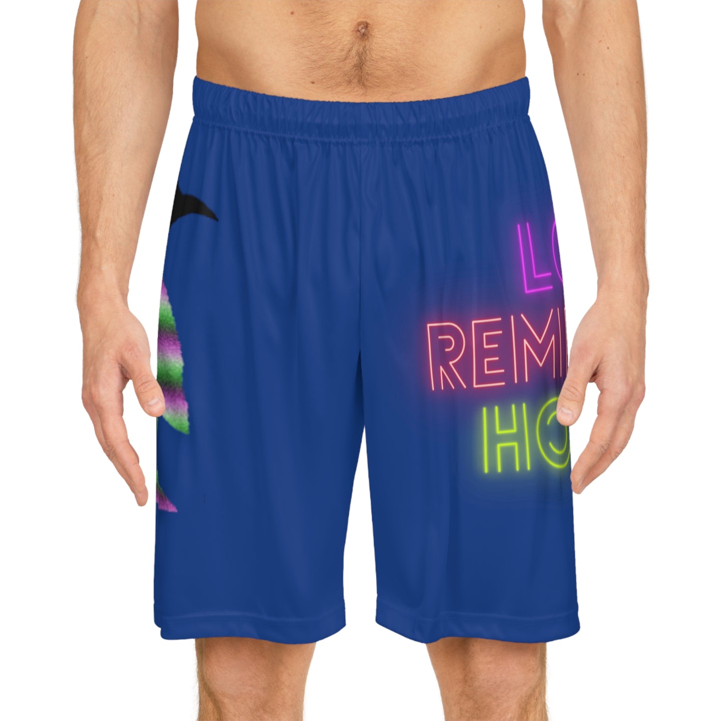 Basketball Shorts: Crazy Penguin World Logo Dark Blue