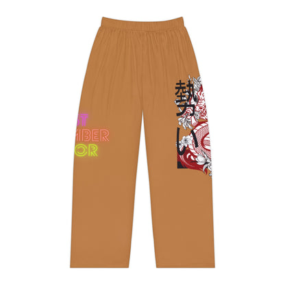 Women's Pajama Pants: Dragons Lite Brown