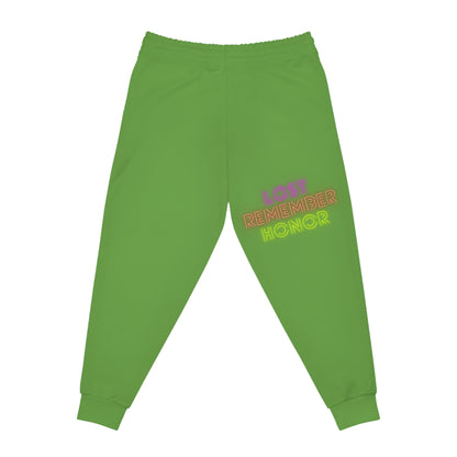 Athletic Joggers: Crazy Penguin World Logo Green