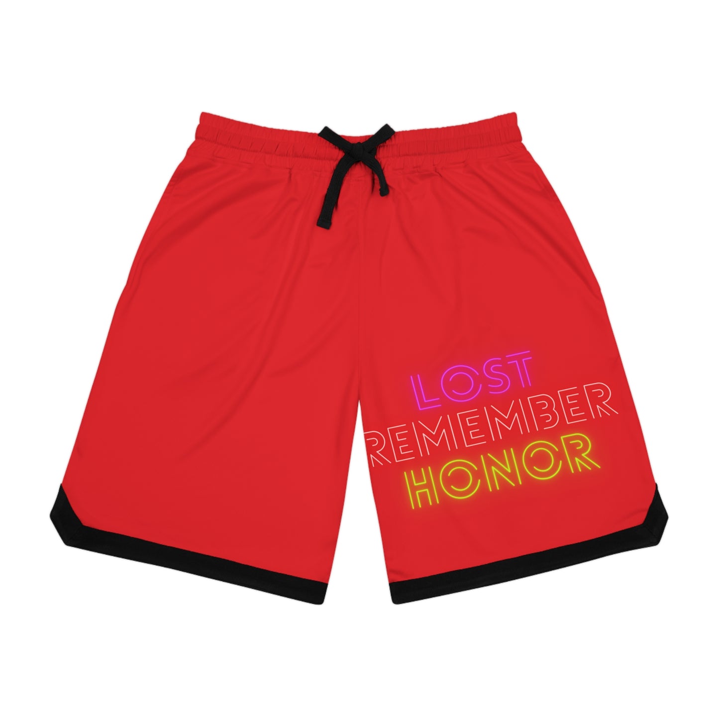 Basketball Rib Shorts: Lost Remember Honor Red