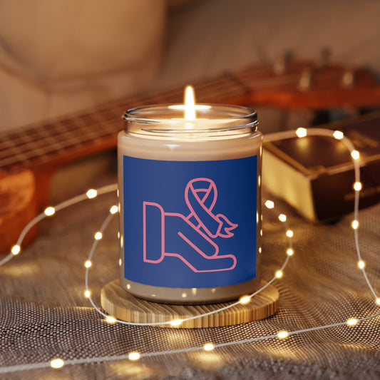 Scented Candle, 9oz: Fight Cancer Dark Blue